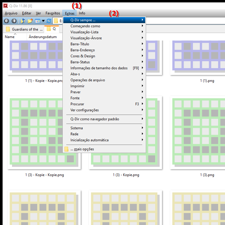 Como posso configurar o comportamento inicial do File Explorer